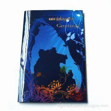 250g White Paper Greeting Card with Sound, Customized Designs are Accepted